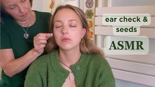 Tingly ASMR Ear Inspection amp Treatment with Ear Seeds asmraugust Unintentional ASMR Real Person [upl. by Eenimod]