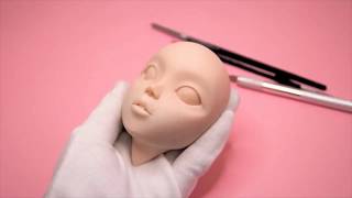 Polymer clay face sculpting time lapse [upl. by Yleen]