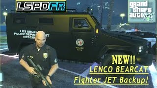 GTAV LSPDFR A Black Cat a Orange cat a Bearcat and a Fighter JET for Backup [upl. by Leban]