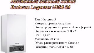 Настенный газовый котел Buderus Logamax U05424 [upl. by Calv]