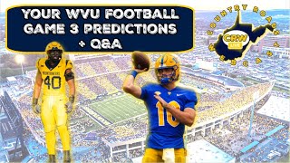 WVU vs pitt Game Week Updates  Your Predictions and QampA  WVU Football 2024 [upl. by Eynahpets277]