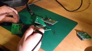 PCB Repair using vero wire flux and solder [upl. by Yelyr]