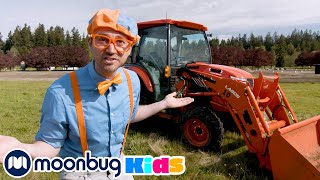 Blippi con el Tractor y el Camión de Volteo  BlippiEspanol  Moonbug Kids en Español [upl. by Perot]