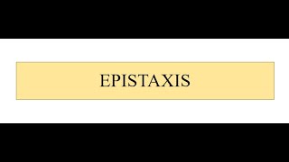 Epistaxis Nose Bleed [upl. by Etana]