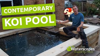 Custom sleeper raised koi pool [upl. by Enneire]