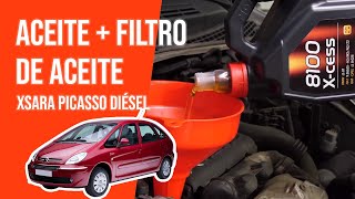 Cambio de aceite y de filtro de aceite XSARA PICASSO 16 HDI 🛢 [upl. by Stubstad167]