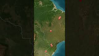 Conheça as Crateras de impacto no Brasil Parte 3 mapas geografia brasil [upl. by Standley]