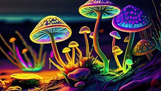 Psytrance Mix 2023  Psilocybin Trance Music  Magic Mushrooms AI Graphic Visuals [upl. by Nilrev]