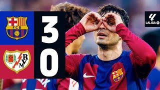 FC BARCELONA 3 vs 0 RAYO VALLECANO  LALIGA 202324 MD37 [upl. by Trumaine]