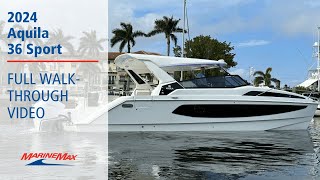 ALL NEW  2024 Aquila 36 Sport  MarineMax Palm Beach Gardens [upl. by Lisabeth402]