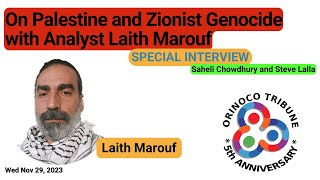 Orinoco Tribune  Special Interview with Laith Marouf  Israeli Genocide on Gaza [upl. by Cavallaro]