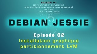 Installation graphique partitionnement LVM  Debian Jessie  S01 E02 [upl. by Annavoj]