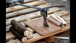 DIY  How To Make A Firewood Splitter Kindling [upl. by Aihseuqram]