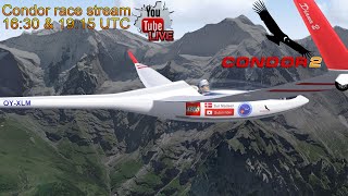 Condor2 live soaring race 19 UTC  FAI Pro Championship training1 [upl. by Igig]