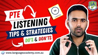 PTE Listening InDepth Tips amp Strategies  Dos and Donts  Time Management  Language Academy [upl. by Fenn]