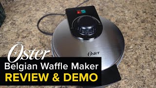 Oster Belgian Waffle Maker  Review amp Demo [upl. by Letha]