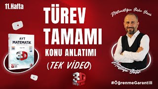 Türev Konu Anlatımı  Tek Video  3D Kamp 11Hafta  PDF öğrenmegarantili [upl. by Atalya]