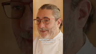 Polenta al brodo di gamberi con Stefano Masanti michelin [upl. by Eetsud]