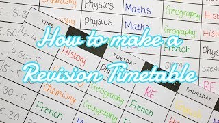 HOW TO MAKE A REVISION TIMETABLE Floral Sophia [upl. by Maryl]