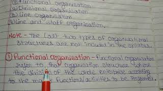 written notes organisation structure meaning definition and type of organisation structure [upl. by Etheline941]