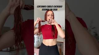 Cortando cabelo cacheado sozinha em casa [upl. by Fayre]