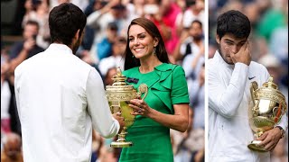 Kate Middleton awarded Wimbledon Trophy to Carlos Alcaraz  Wimbledon 2023 Mens Singles Final [upl. by Gil]