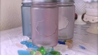 Cheap and Chic DIY Frosted Faux Sea Glass Jars [upl. by Larochelle]