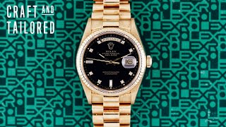 What Is On My Wrist Unpolished 1987 Rolex DayDate Ref 18038 Black Diamond Dial W BP [upl. by Bodi]