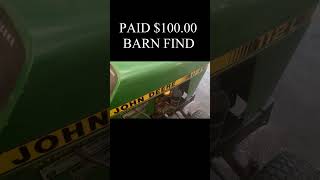 PAID 100 00 BARN FIND jonhdeere johndeereclassic johndeeretractor johndeeretractorvideo [upl. by Tabby]