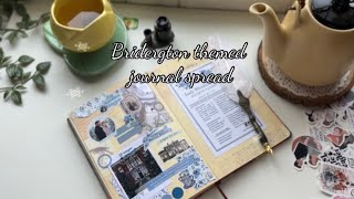 Bridgerton theme  Journal Spread  ASMR video  Journaling Video [upl. by Eloise771]