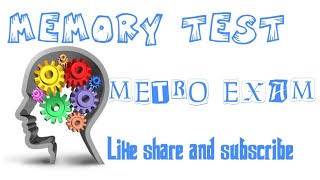 psychometric test on memory test with best trick [upl. by Stahl]