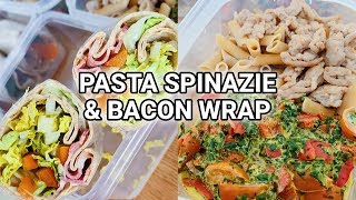 Meal Prep With Me Gezonde spinazie pasta  Bacon wraps en Overnight Oats [upl. by Anaidirib]