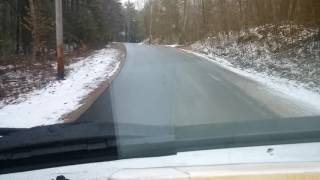 Truck Sliding down icy hill 2016 [upl. by Rutledge386]