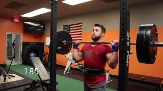 200lb Overhead Press for Reps [upl. by Skolnik]