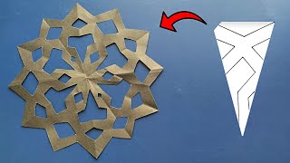 How to Fold Paper for Snowflake cutouts making snowflakes out of paper 3d paper snowflake tutorial [upl. by Brandice]