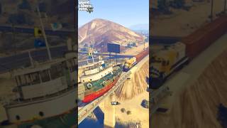 Train VS Ship shorts gta train gaming games grandtheftauto boat [upl. by Achilles]