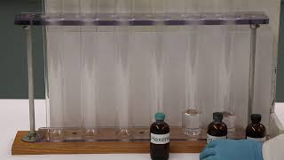 Chemistry Demonstration Br2 with Toluene and Hexane [upl. by Ame277]