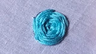 Easy Woven Wheel Rose Stitch Tutorial  Embroidery Work [upl. by Ydnyl]