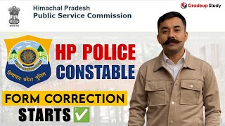 HP Police Constable Application Form Correction Starts ☑️ Till  Full Process  202425 [upl. by Anaidiriv]