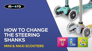 How to change the steering shanks on Mini and Maxi Micro Scooters  Micro Scooters UK [upl. by Isiad]