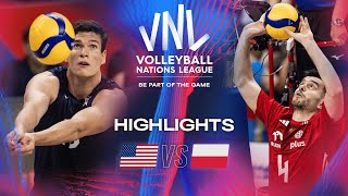 🇺🇸 USA vs 🇵🇱 POL  Highlights  Week 1  Mens VNL 2024 [upl. by Hayarahs700]