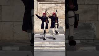 Evzones at the changing of the guards ceremony shorts evzones elitesoldiers greece [upl. by Nickolaus62]