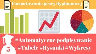 Formatowanie pracy dyplomowej Podpisywanie tabel rysunków i wykresów Word 2016 Magister na 5 [upl. by Felicity480]