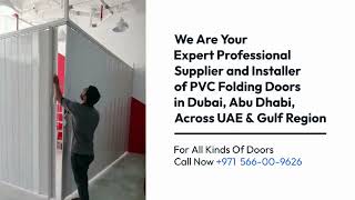 Buy Best PVC Folding Doors and Installation Service in Dubai and Abu Dhabi Best PVC Foldable Doors [upl. by Bruner]