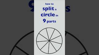 How to Split a Circle in 9 Equal Parts With Protractor  Easy Geometry Tutorial [upl. by Opal901]