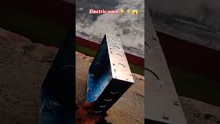 Electric work ⚡⚡  electric wall cutting board Kitna mm Ka Hota Hai electrical work shorts [upl. by Kandy]