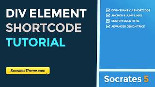 Div Element Shortcode For Any Tag Class or ID [upl. by Hollenbeck]