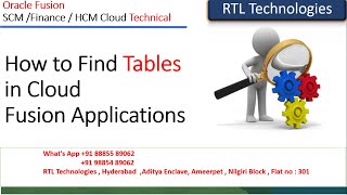 Oracle Fusion Cloud How to Find Table Names  BI Reports  Documentation  Finance  HCM  SCM [upl. by Adnoma]