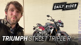 2021 Triumph Street Triple R Review  Daily Rider [upl. by Aynav]