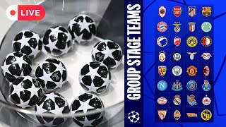 Sorteggio Champions League IN DIRETTA 🔴 I gironi di Napoli Inter Milan e Lazio [upl. by Assirat]